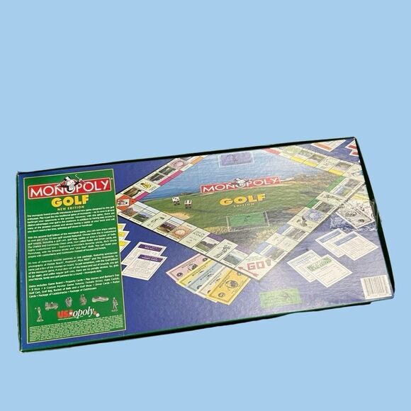 NEW 1998 USAopoly Vintage Monopoly Golf Board Game Complete Open Box - Picture 4 of 5